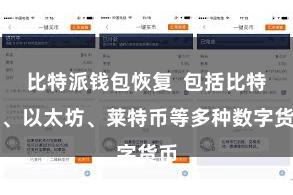 比特派钱包恢复  包括比特币、以太坊、莱特币等多种数字货币